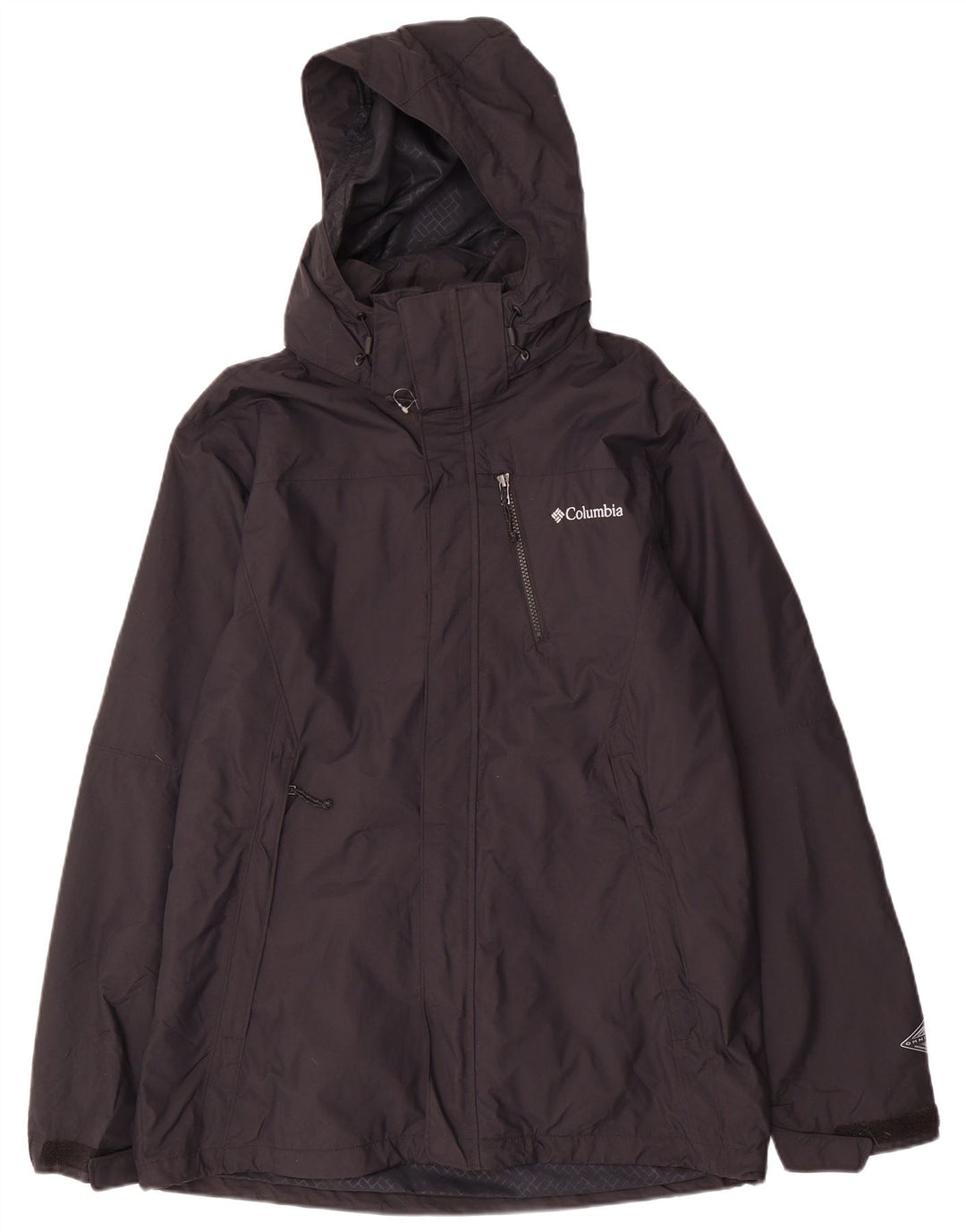 Męska kurtka wiatrówka z kapturem Omni-Tech COLUMBIA UK 38 Średni czarny nylon