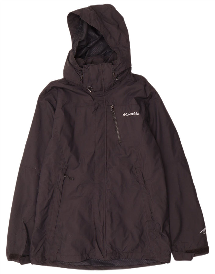 Męska kurtka wiatrówka z kapturem Omni-Tech COLUMBIA UK 38 Średni czarny nylon