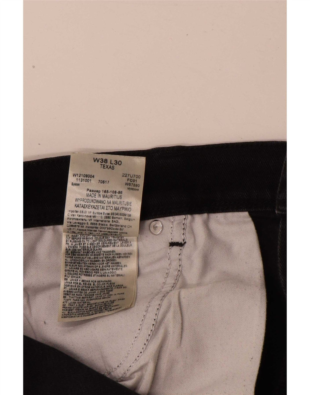Męskie jeansy Wrangler Texas Straight W38 L30, czarne, bawełniane