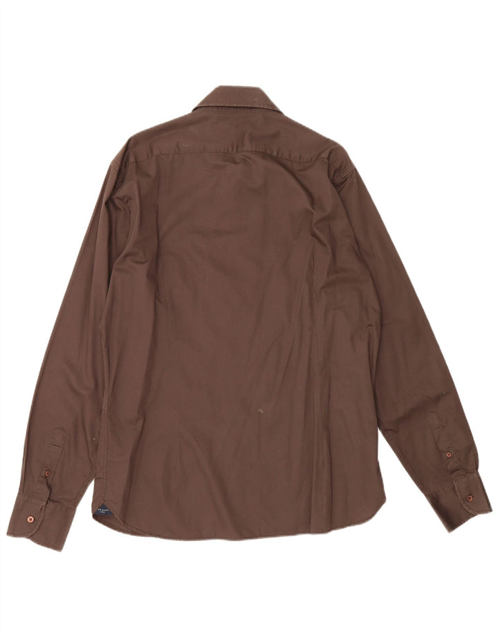 Koszula męska Ted Baker, rozmiar 5, duża, brązowa, bawełniana