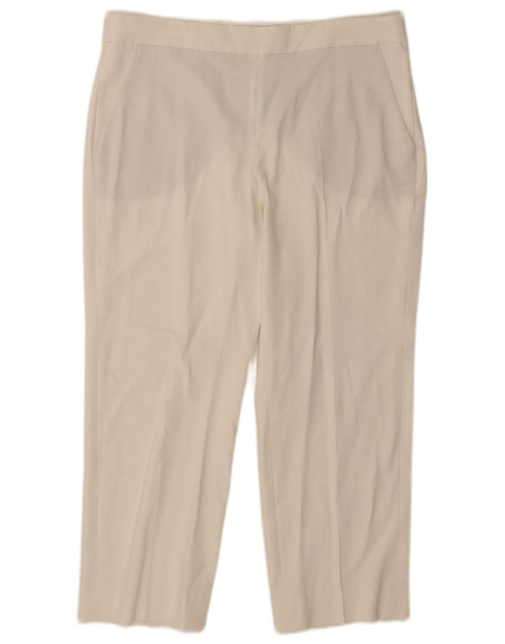 Spodnie Capri Damskie Massimo Dutti EU 42 Large W32 L23 Biała Wiskoza