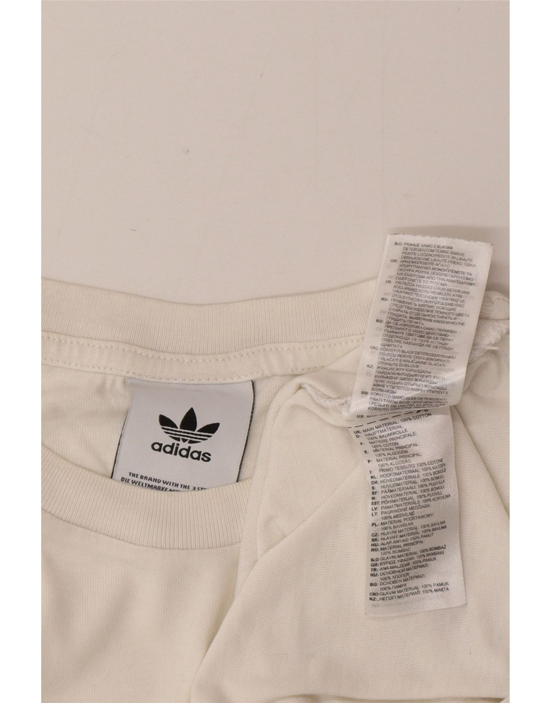 Męska koszulka z grafiką Adidas, średnia, biała bawełna
