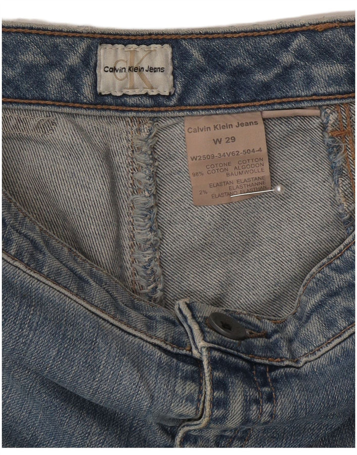 Damskie proste dżinsy Calvin Klein W29 L35 Niebieskie bawełniane