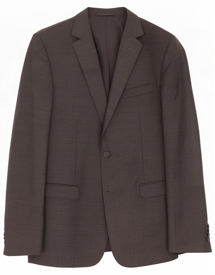 Z ZEGNA Męska marynarka zapinana na 2 guziki IT 52 XL Szara wełna