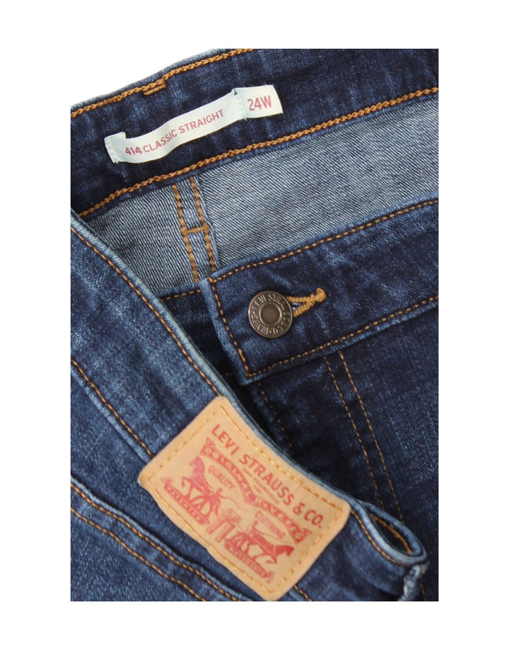 LEVI'S Womens Plus Size Classic Fit Denim Shorts US 24 2XL W46 Blue Cotton Vintage Levi's and Second-Hand Levi's from Messina Hembry 