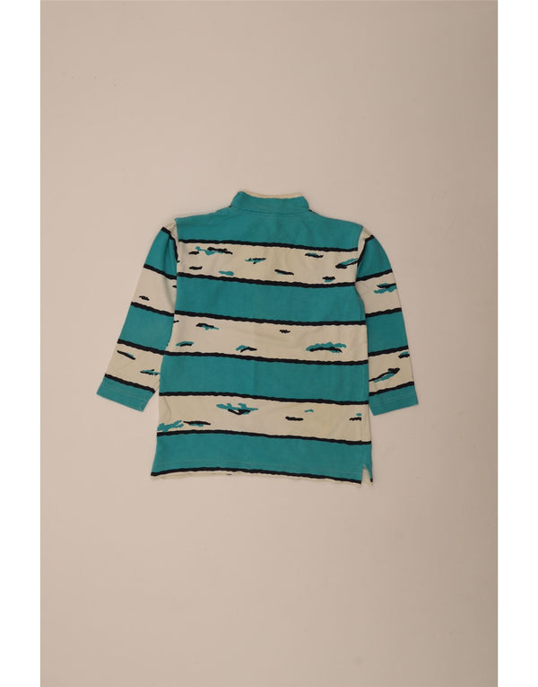 Vintage damska bluza z grafiką Jumper UK 10/12 w małe niebieskie paski Retro