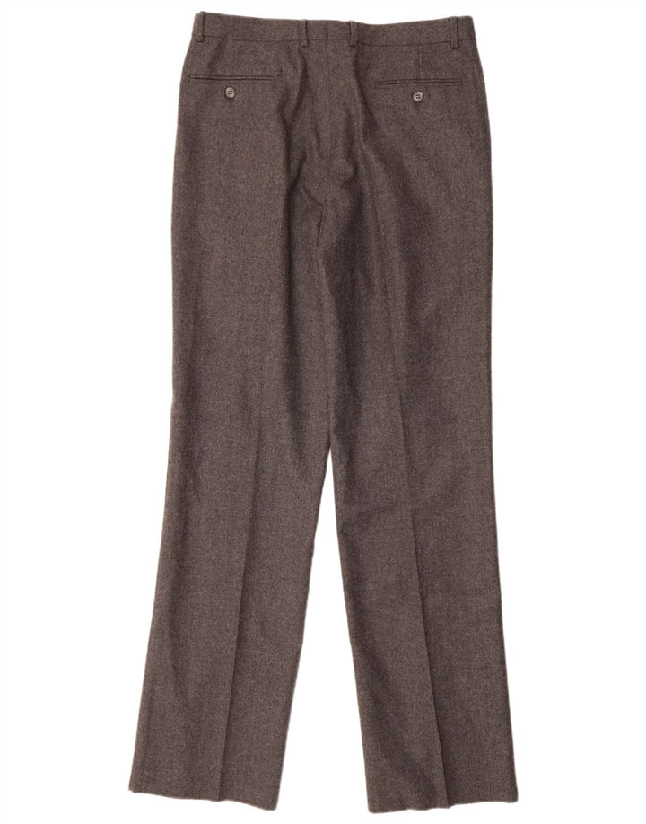 Męskie spodnie garniturowe Marzotto IT 48 Medium W32 L34 Szara wełna