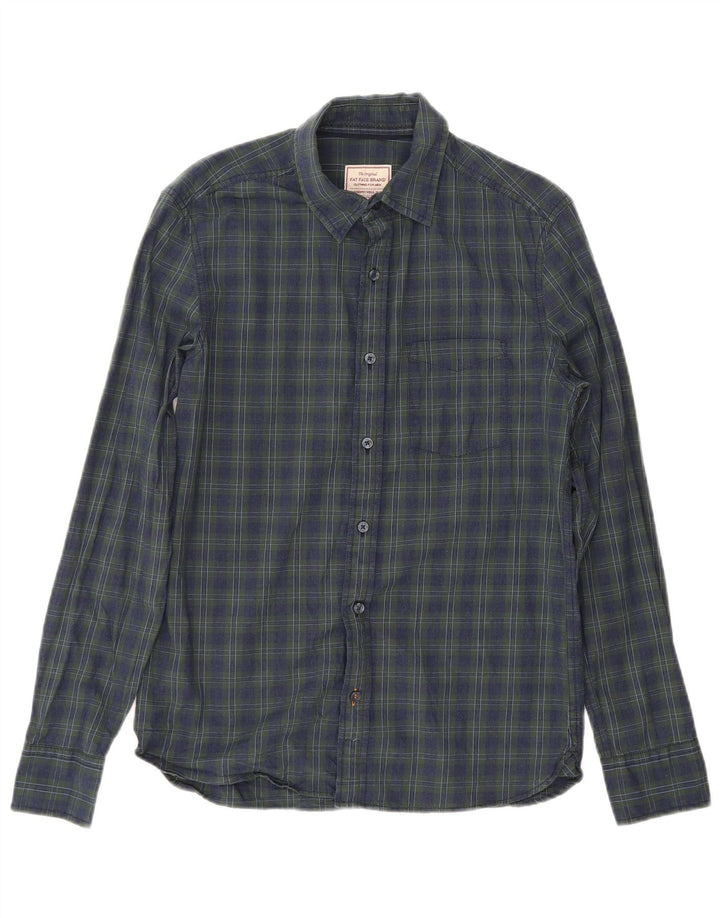 FAT FACE Mens Shirt XS Navy Blue Check Cotton