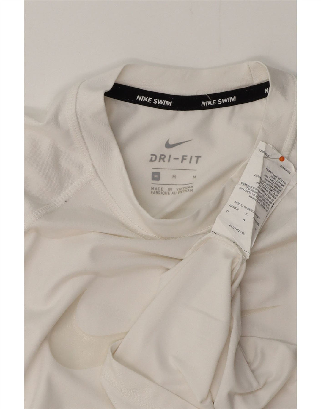 Damska koszulka NIKE Dri Fit Graphic Top UK 12 Średni biały poliester