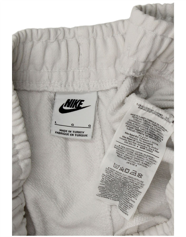 Męskie spodnie dresowe Nike, duże, białe, bawełniane