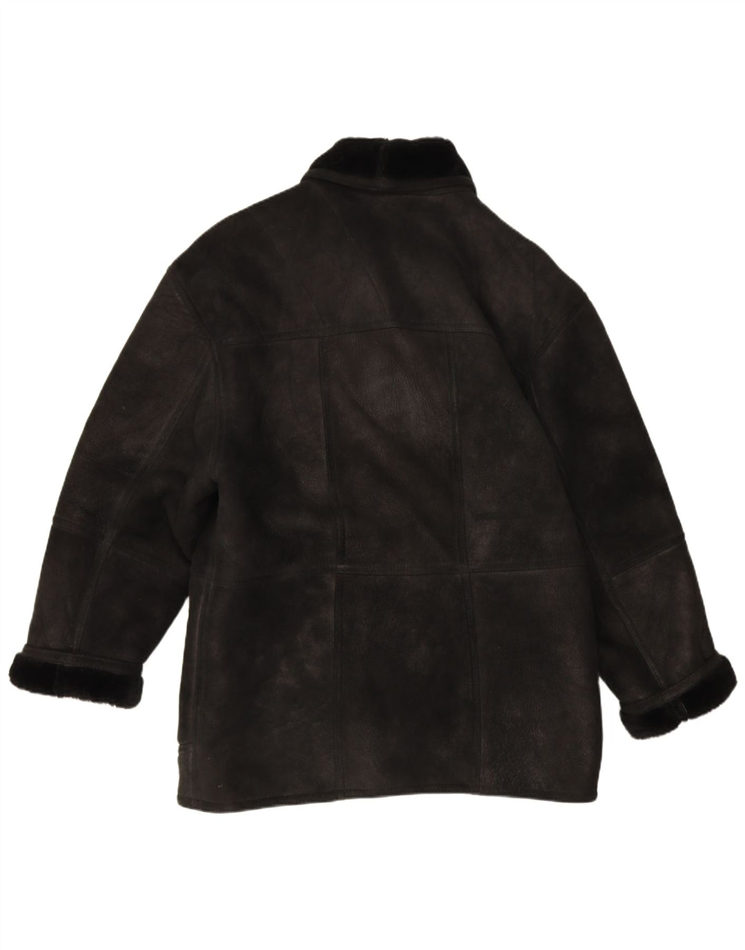 Vintage męska kurtka Shearling IT 54 2XL Czarny Shearling