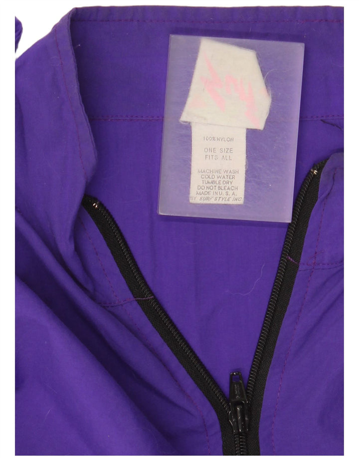 Męska bluza dresowa w stylu vintage, jeden rozmiar, fioletowy nylon