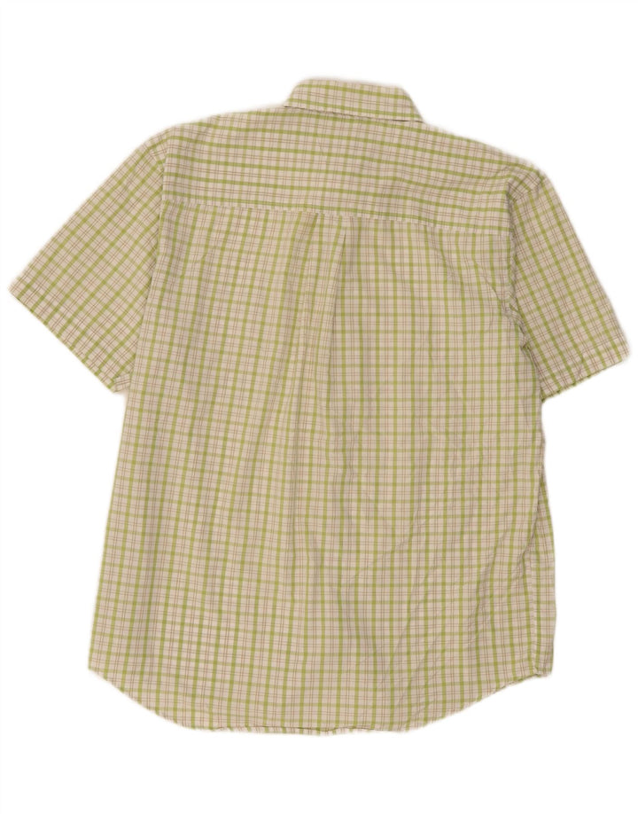 Izod Męska koszula w kratkę o regularnym kroju, duża, zielona, bawełniana w kratkę