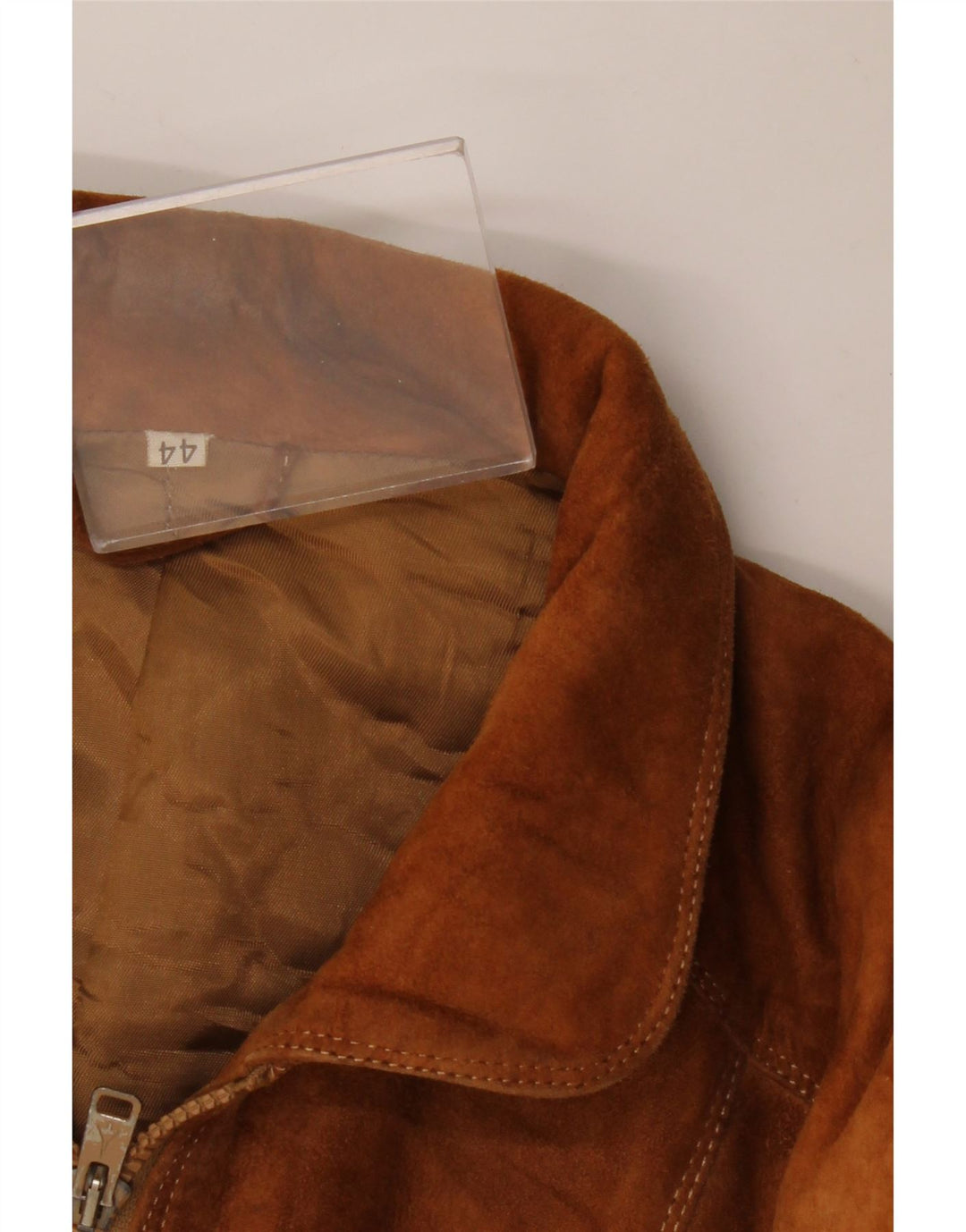 Męska kurtka zamszowa o luźnym kroju VINTAGE IT 44 XS w kolorze beżowym