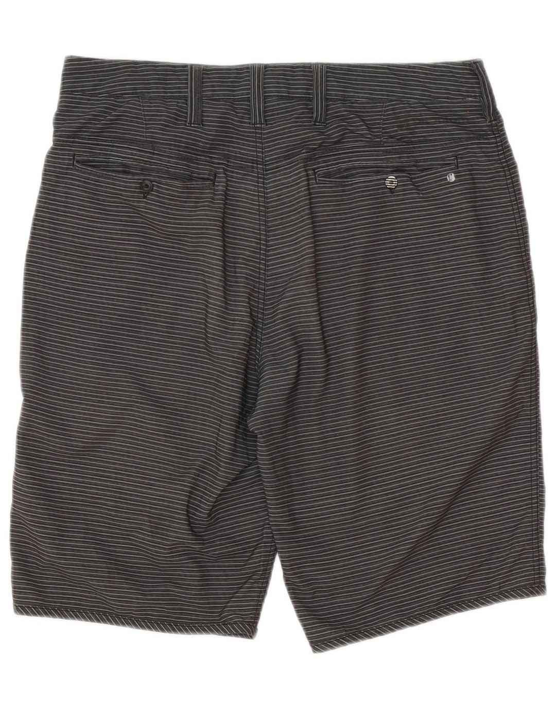 Męskie spodenki chino Hurley W31, poliester w szare paski