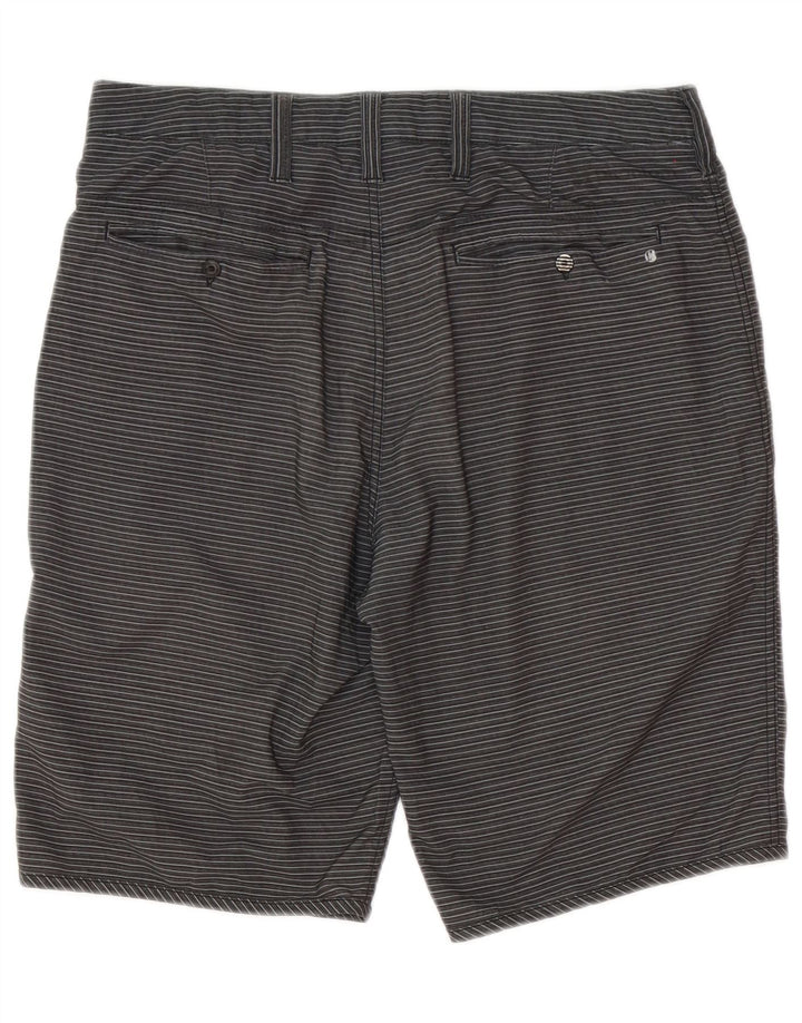 Męskie spodenki chino Hurley W31, poliester w szare paski