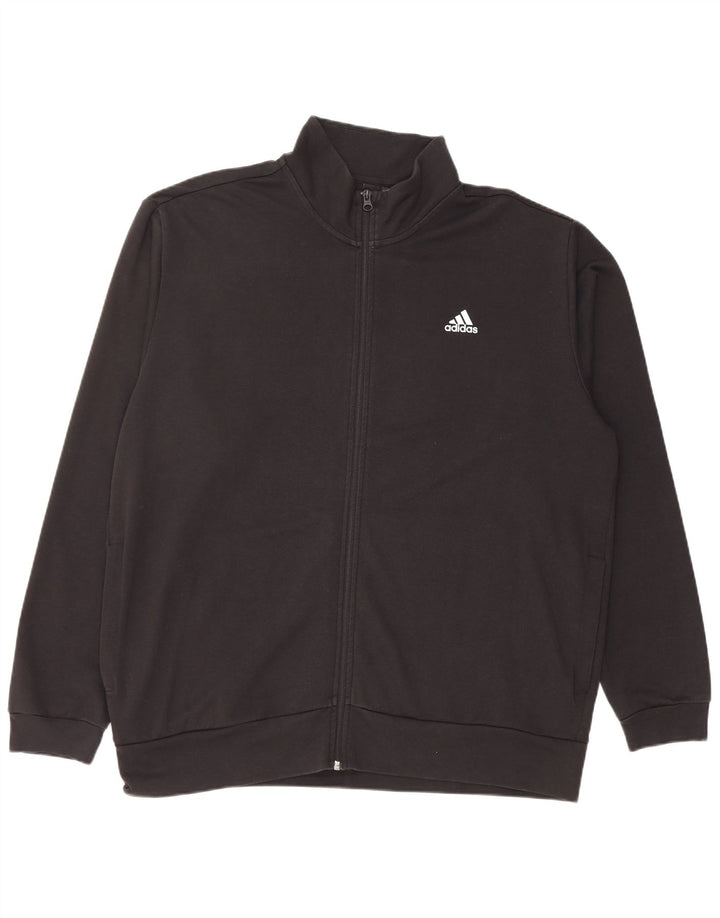 ADIDAS Mens Aeroready Graphic Tracksuit Top Jacket XL Black Polyester