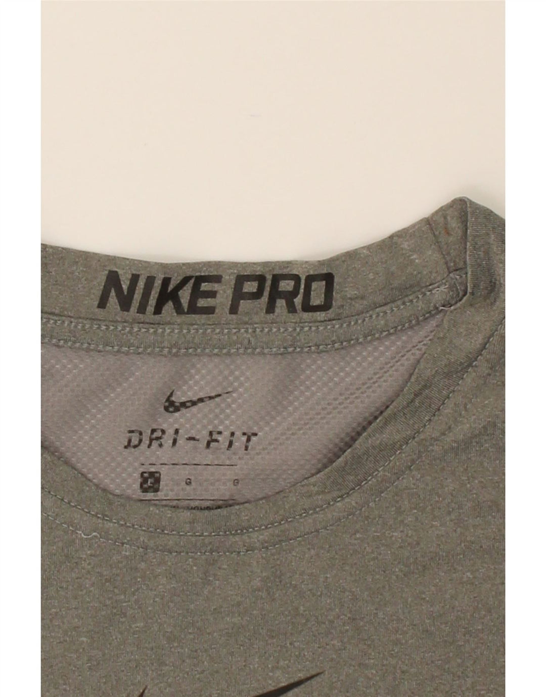 NIKE Womens Dri Fit Graphic T-Shirt Top UK 14 Large Grey Polyester Vintage Nike and Second-Hand Nike from Messina Hembry 