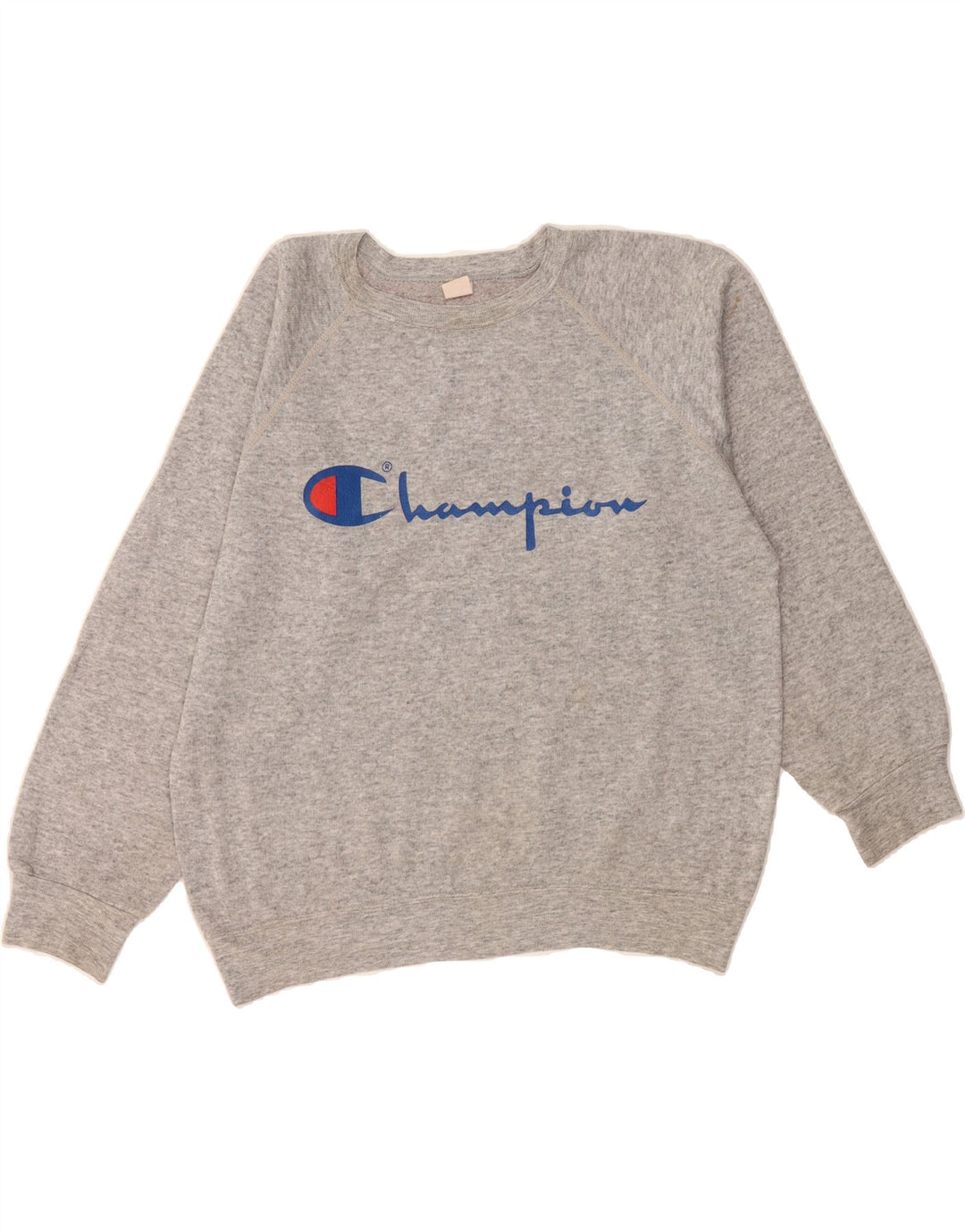 CHAMPION Womens Graphic Sweatshirt Jumper UK 16 Large Grey Vintage Champion and Second-Hand Champion from Messina Hembry 