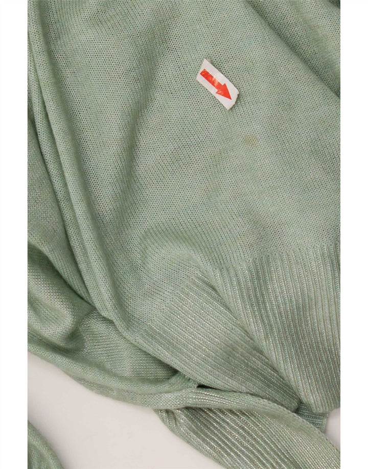 Sweter damski Zara z dekoltem w łódkę UK 14, średni zielony