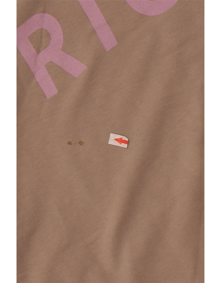 Męski sweter z grafiką Richmond, duży, brązowy, bawełniany