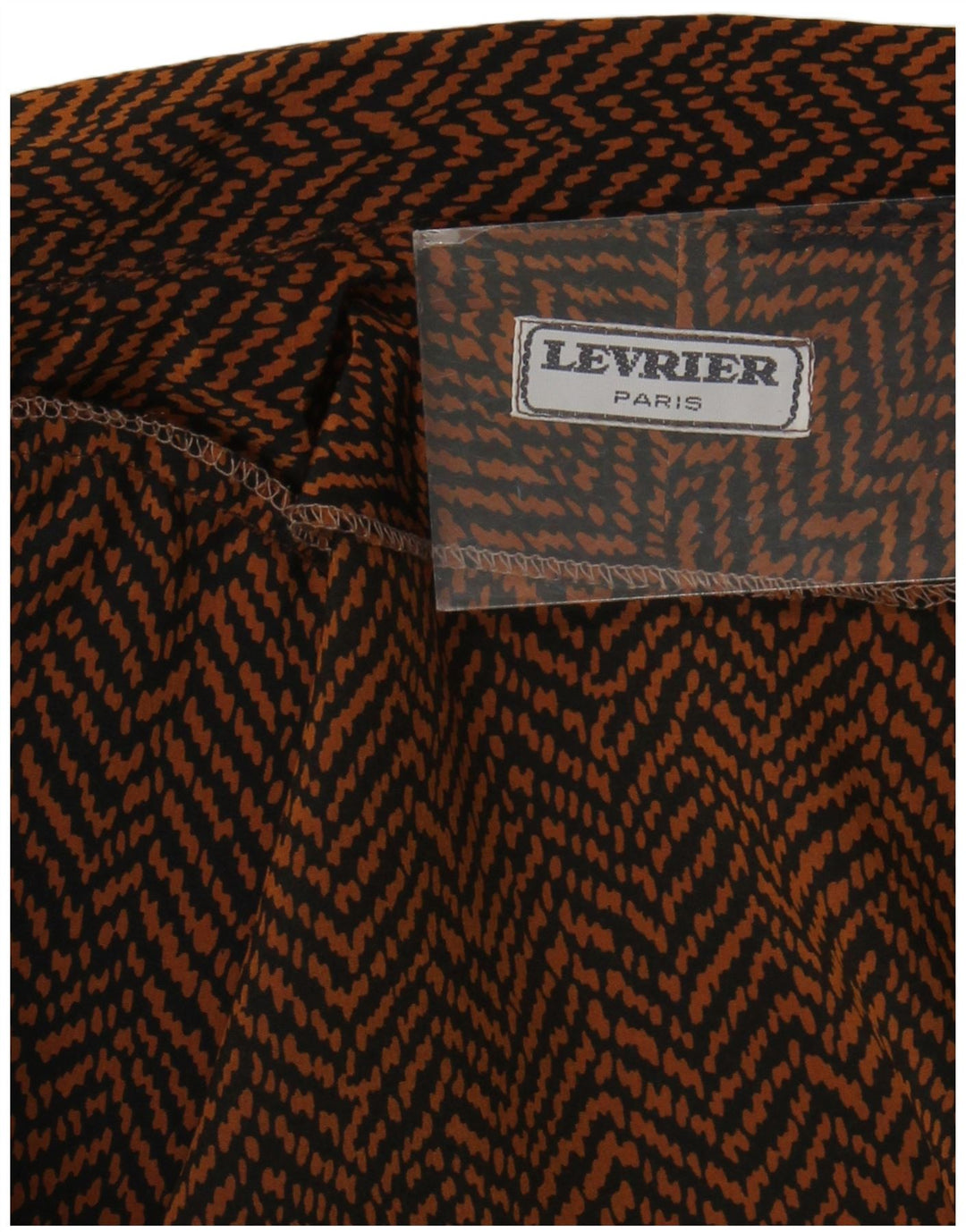 Damska bluzka z krótkim rękawem w stylu vintage, krótka, brytyjska 8, mała brązowa w jodełkę