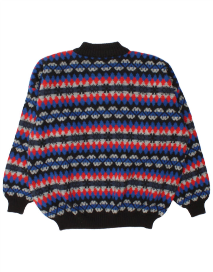 Vintage męski sweter z golfem 2XL wielokolorowy Fair Isle