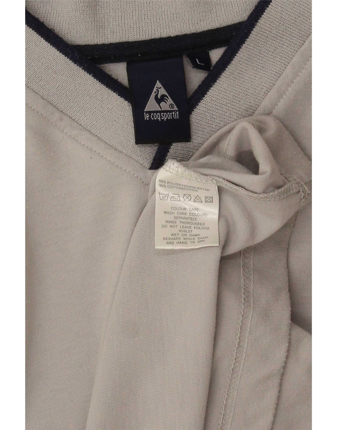 Męski T-shirt Le Coq Sportif, duży, szary, poliester