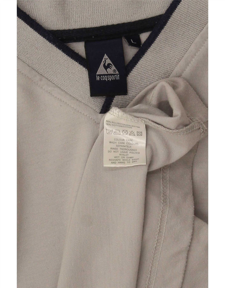 Męski T-shirt Le Coq Sportif, duży, szary, poliester