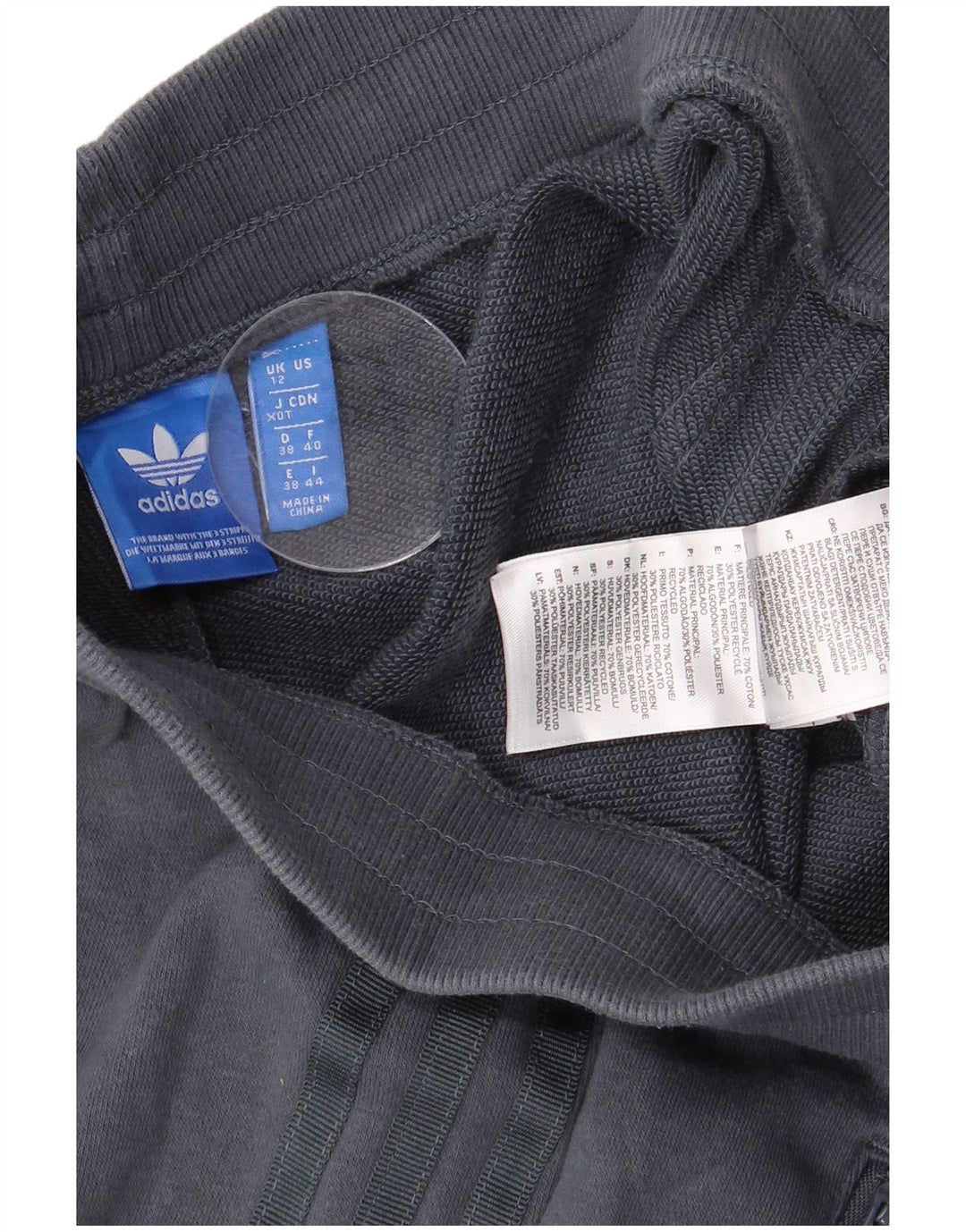 Damskie spodnie dresowe ADIDAS Joggers UK 12 Średnioszare bawełniane