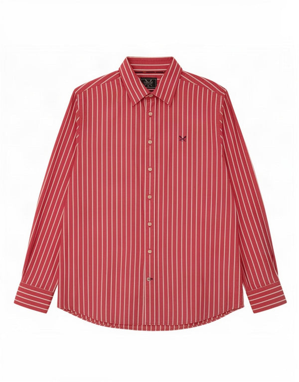 Crew Clothing Mens Tailored Fit Shirt Large Pink Pinstripe