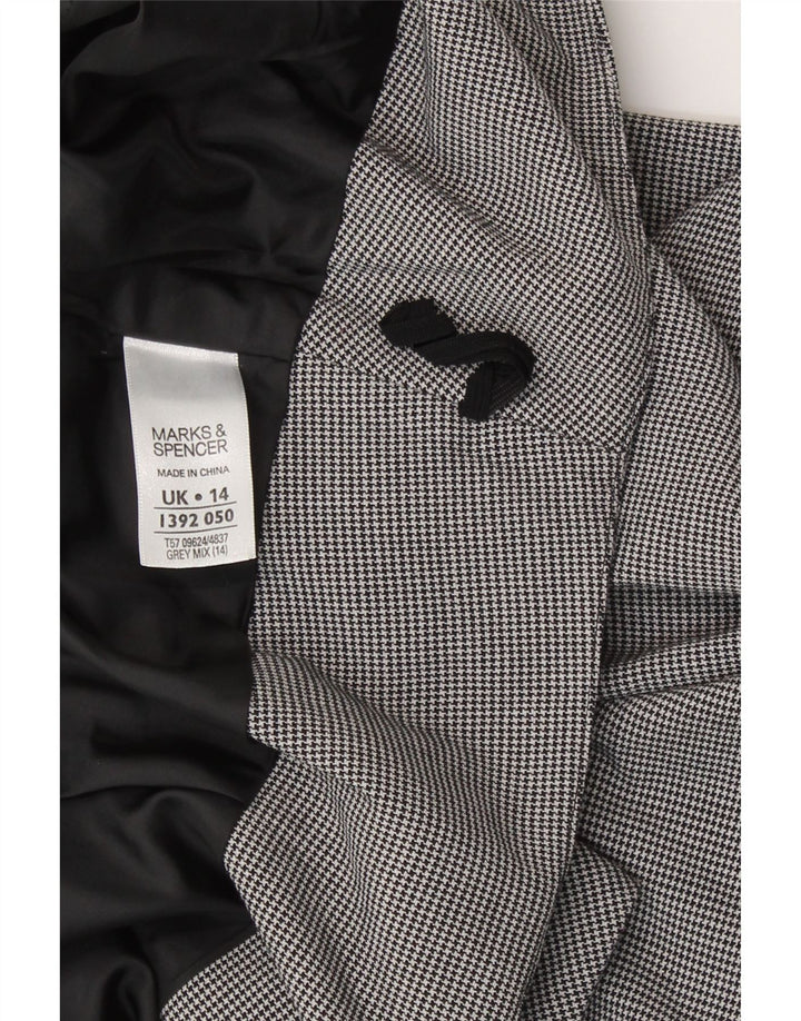 Marks & Spencer Damska spódnica ołówkowa UK 14 duża W32 szara pepitka