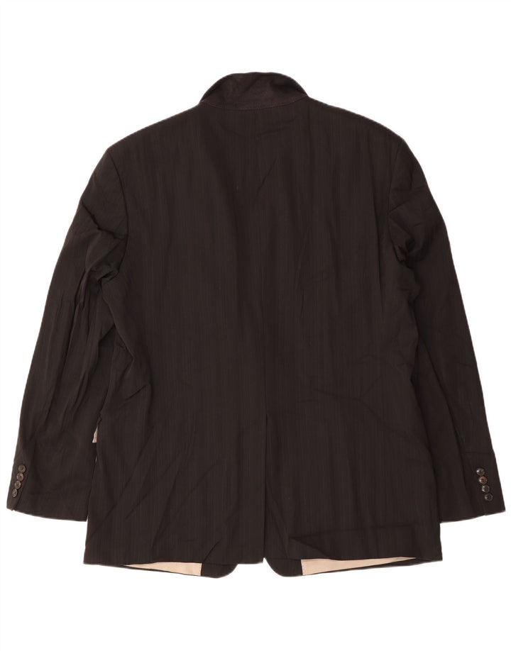 Męska marynarka zapinana na 2 guziki HUGO BOSS EU 60 5XL Czarna dziewicza wełna