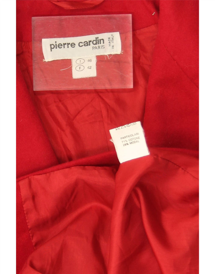 Damska marynarka Pierre Cardin zapinana na 2 guziki IT 46, duża czerwona bawełna