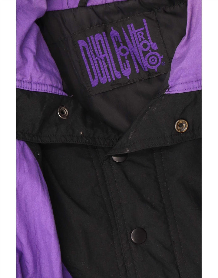 Vintage męska kurtka Anorak UK 40, duży fioletowy blok kolorów
