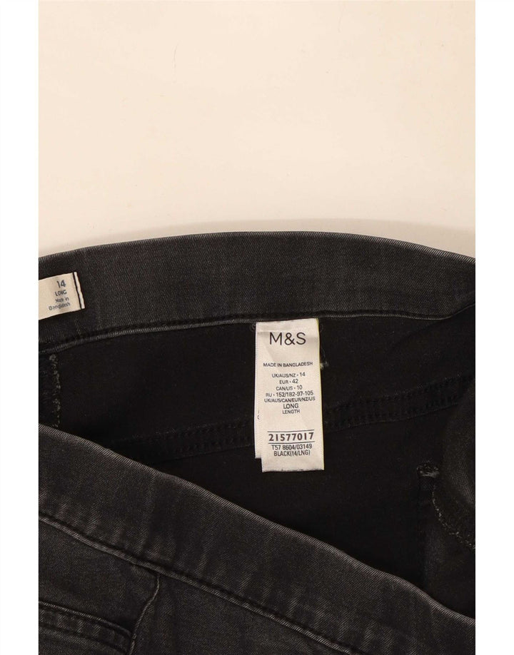 Marks & Spencer Damskie jeansy Jegging UK 14 Medium W30 L29 Czarna bawełna