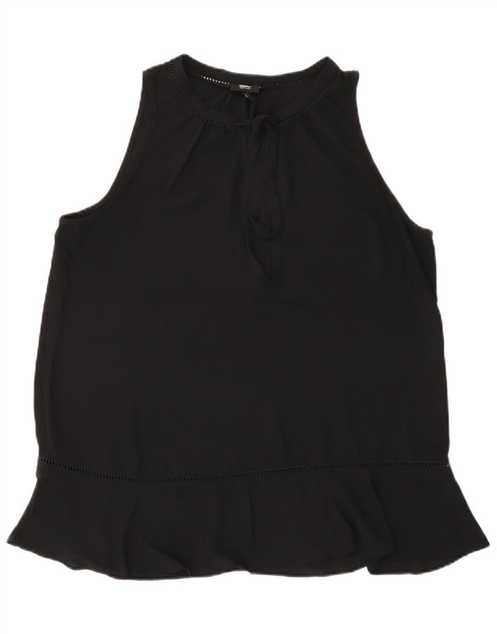 Damska bluzka bez rękawów MOSSIMO UK 18 XL, czarny poliester
