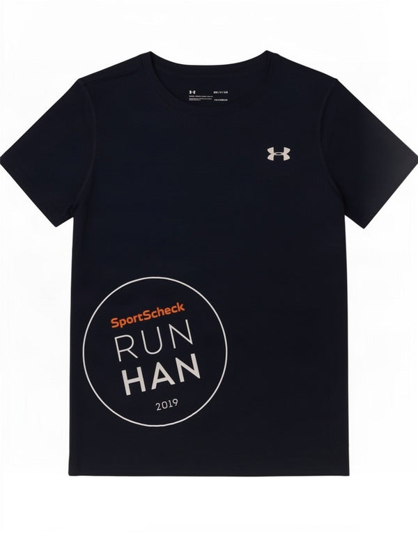 Męski t-shirt z grafiką Under Armour Heat Gear, mały, granatowy