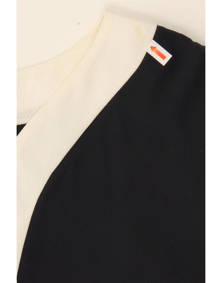 LUISA SPAGNOLI Womens 3/4 Sleeve Basic Dress IT 48 XL Navy Blue Vintage Luisa Spagnoli and Second-Hand Luisa Spagnoli from Messina Hembry 