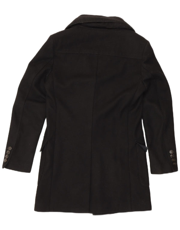 Zara Mens Overcoat UK 36 Small Black Wool