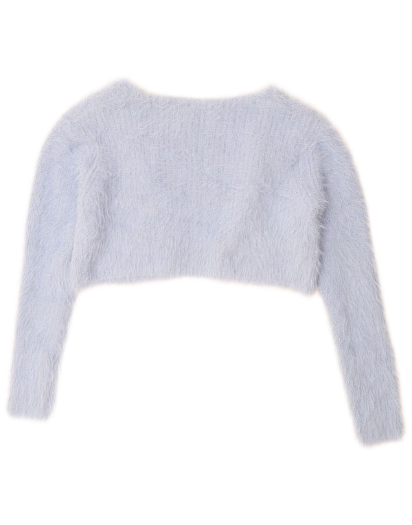 Sweter damski Zara Crop Bolero Cardigan UK 10 Small Blue Nylon