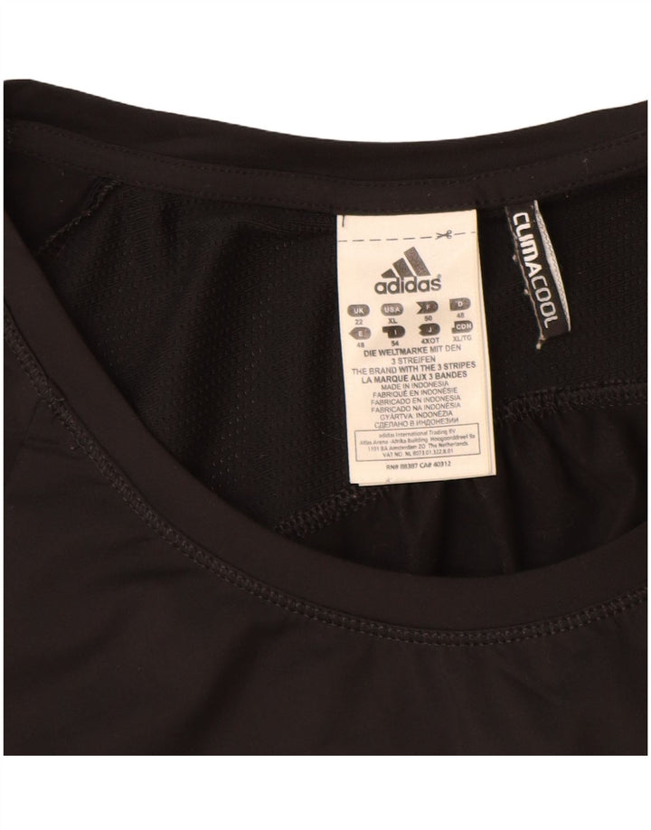 Damska koszulka Adidas Climacool Top UK 22 XL Czarny poliester