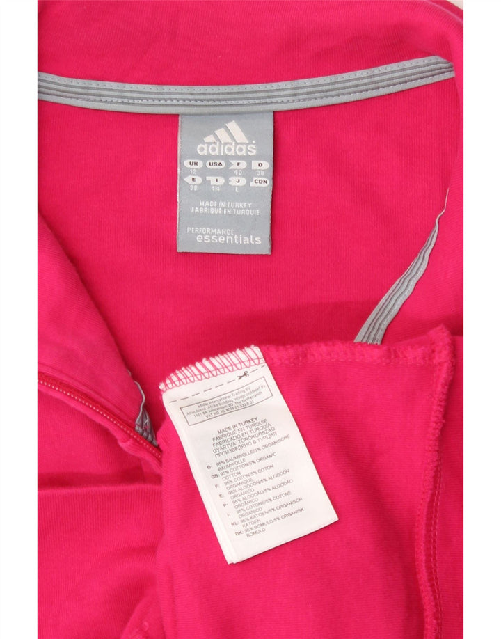 Damska bluza dresowa Adidas UK 12 Średnia różowa bawełna