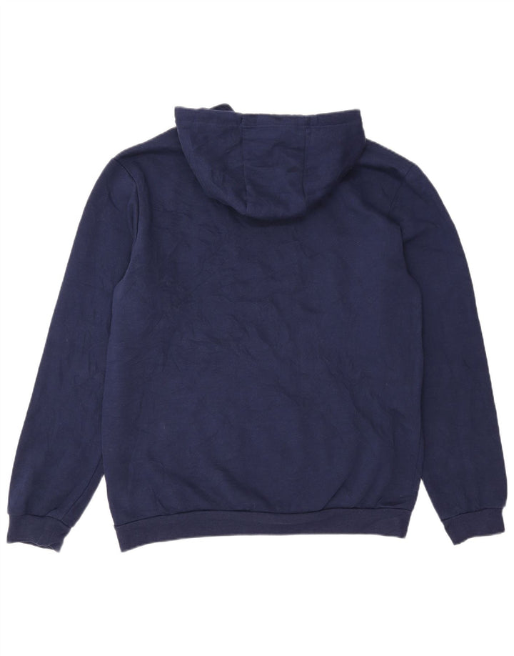 Męska bluza z kapturem Adidas, średnia, granatowa, bawełniana