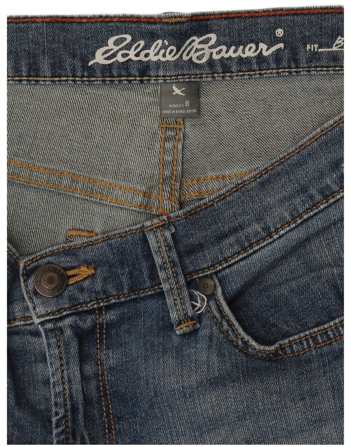 Damskie spodenki jeansowe Eddie Bauer Boyfriend US 8 Medium W32, niebieska bawełna