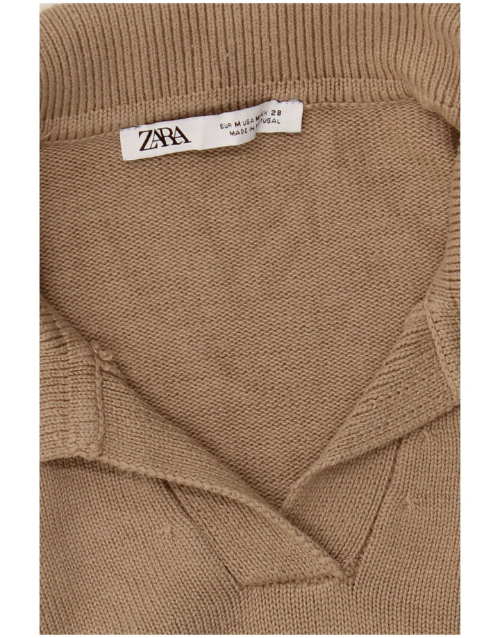 Damski sweter z golfem Zara UK 14 średni beż