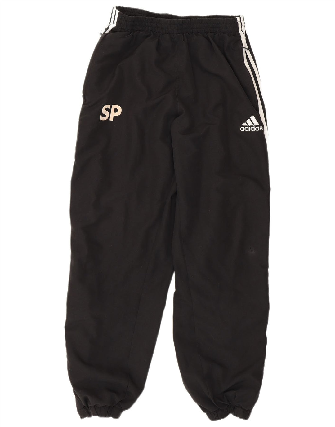 Męskie spodnie dresowe ADIDAS Joggers UK 44/46, duże czarne bloki kolorów