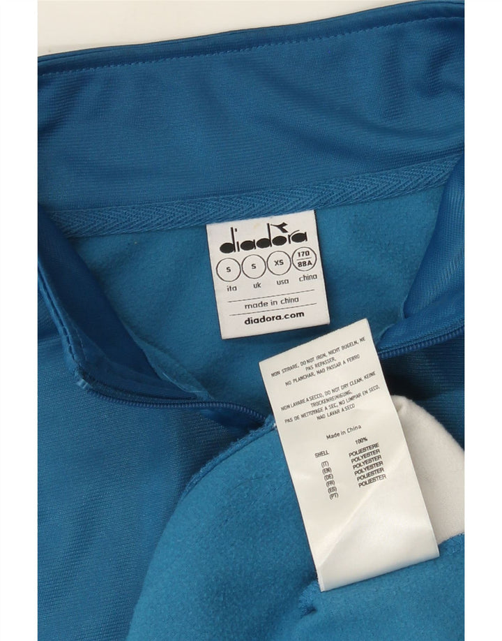 Męska kurtka dresowa Diadora, mały, niebieski, poliester z blokami kolorów