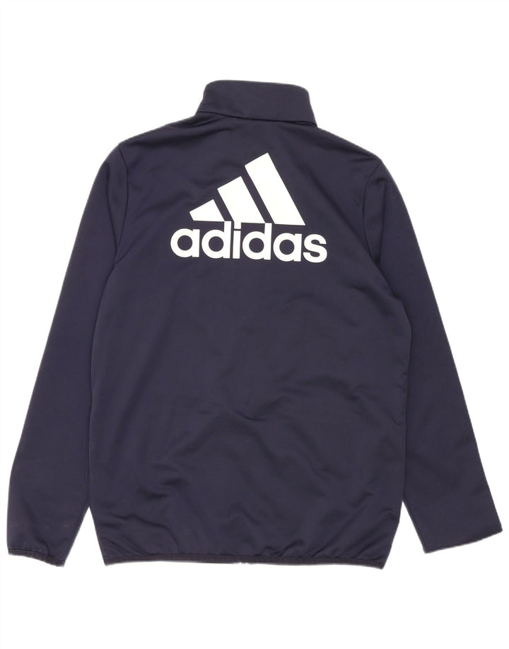 Chłopięca kurtka dresowa Adidas z grafiką, 13-14 lat, granatowa, poliestrowa