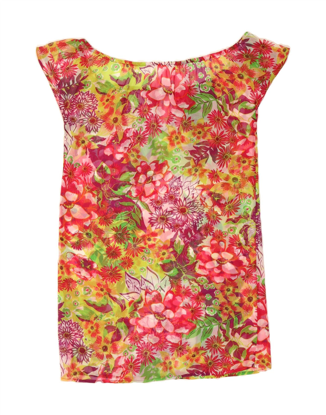 BENETTON Womens Sheath Dress UK 14 Medium Multicoloured Floral Vintage Benetton and Second-Hand Benetton from Messina Hembry 